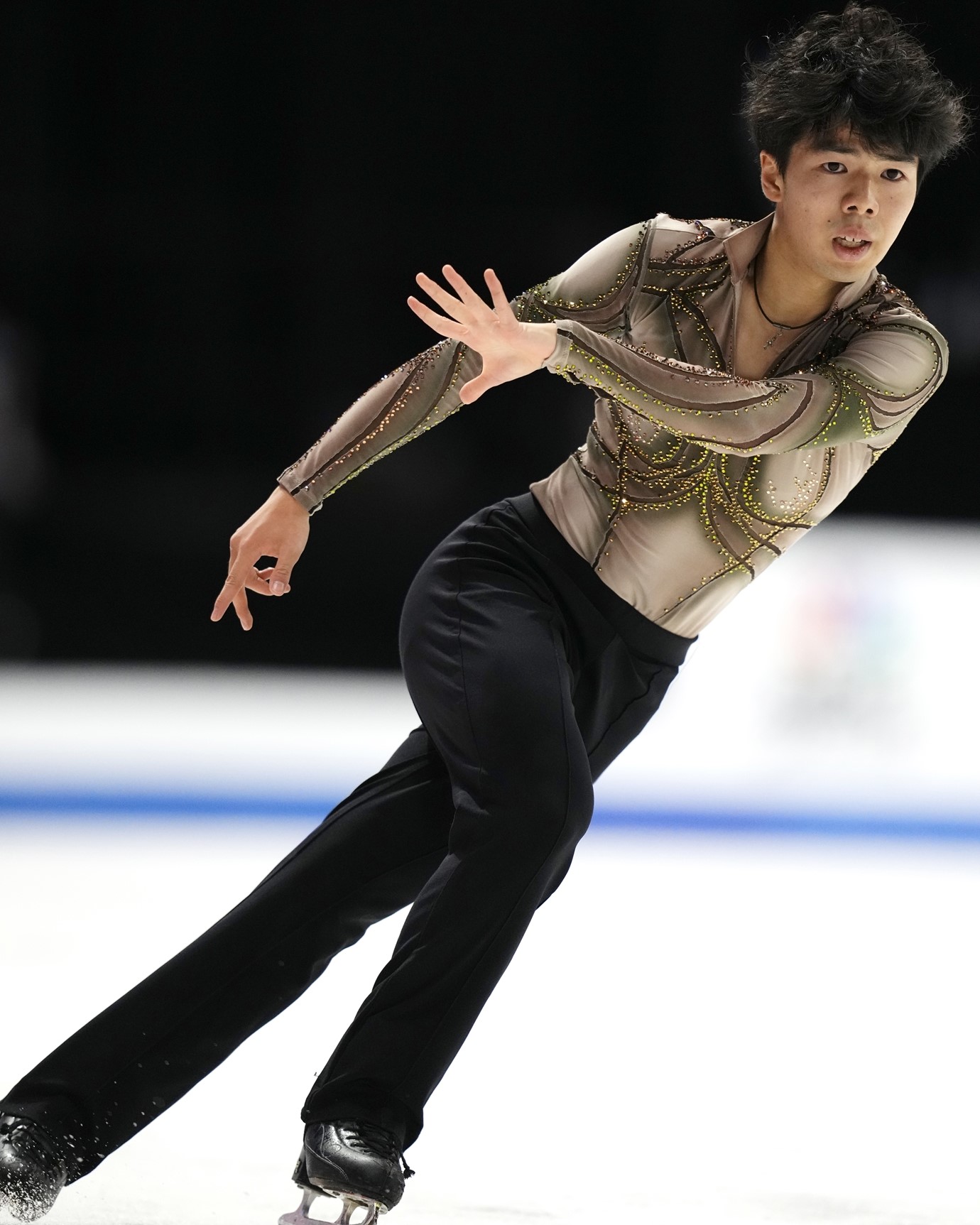 競技中の佐藤駿選手
