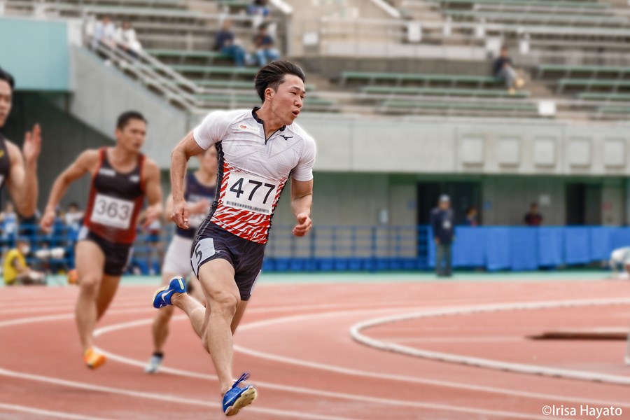競技中の海老澤選手