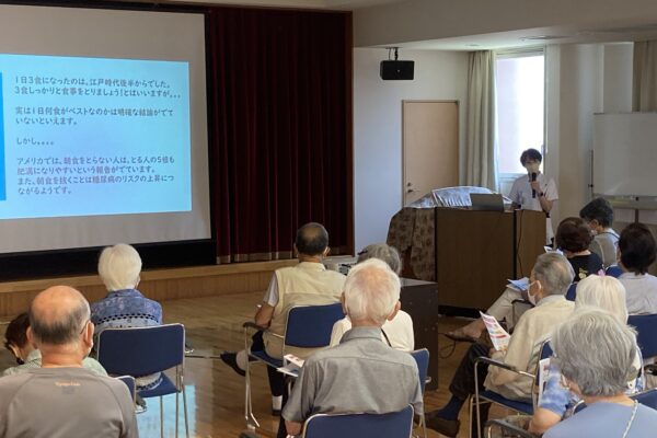 甲南医療センター様による「現代の食事」についての講話