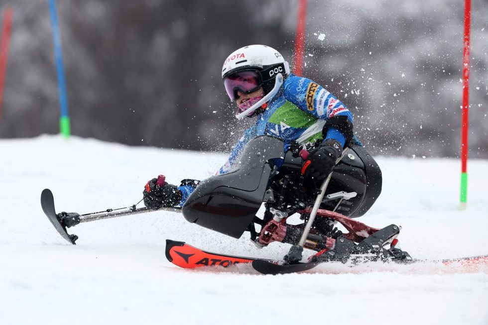 競技中の村岡選手