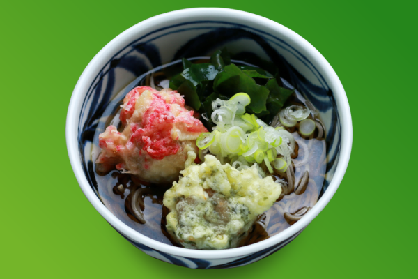 二色シュウマイ天ぷら蕎麦